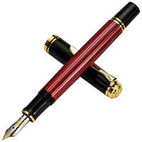 百利金(Pelikan)M400系列双色14K金笔尖钢笔墨水笔-红色EF