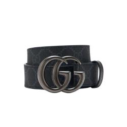 GUCCI 男士商务腰带 马蒙双G板扣 3厘米宽