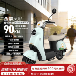 金箭 电动摩托车灵彩60V20AH铅酸电池长续航800W大动力一键启动灵动踏板电摩电动车 积木蓝