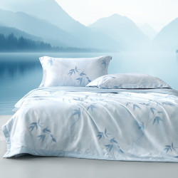 水星家纺 山影竹云有机蚕丝A类抗菌可水洗夏凉被 200x230cm