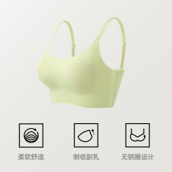 YOUKESHU 植物肉肉杯内衣女小胸聚拢无痕无钢圈背心式文胸