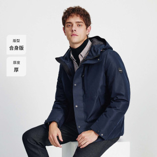 navigare 意大利 小帆船男士连帽防泼水羽绒服