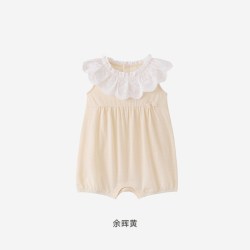 英氏 婴儿衣服夏女宝宝夏装纯棉哈衣2024连体衣夏季薄款包屁衣