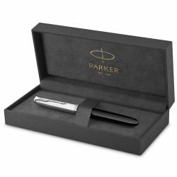 Parker 派克 51钢笔黑色笔杆镀铬装饰细尖配黑色墨水笔芯礼盒