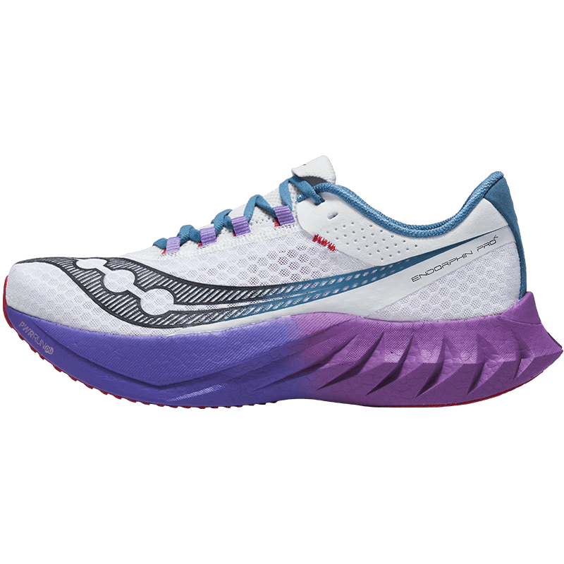 SAUCONY索康尼 ENDORPHIN PRO啡鹏4 男款全掌碳板竞速跑鞋 白黑 43