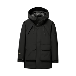 雪中飞 8056 中长款防风保暖羽绒服 黑色 XL