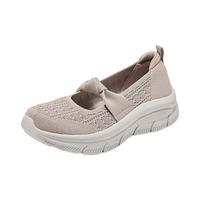 斯凯奇 SKECHERS 玛丽珍女鞋 灰褐色 TPE底 37码 休闲运动鞋
