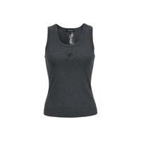 VERO MODA 含棉蕾丝拼接烫钻无袖T恤 森林灰加花色 XS