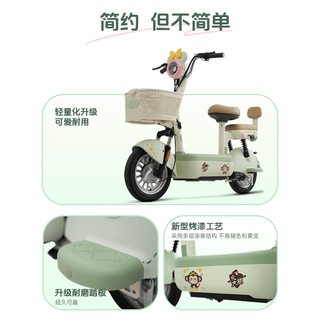雅迪 大圣 小灵龙 48V21Ah铅酸电池 电动自行车 粉色