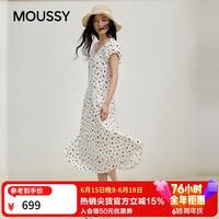 MOUSSY 2026夏季新品法式度假风碎花泡泡袖V连衣裙女028JSC33-1024