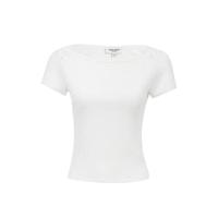 VERO MODA 女士方领纯色短袖T恤 本白 XS