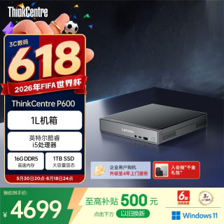 联想 ThinkCentre）Q500 迷你主机商用办公mini台式电脑(酷睿i5-13420H 16G DDR5 1T SSD win11)国家补贴