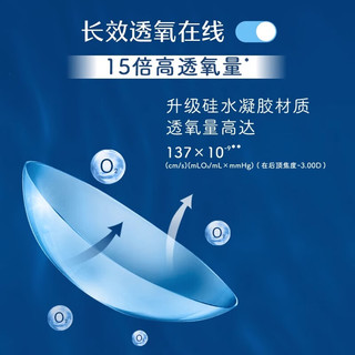 博士伦奥澈日夜月抛隐形眼镜 4片装+臻润护理液660ml 100度
