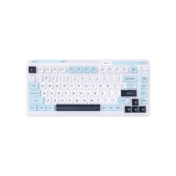 珂芝 K75V2 三模无线机械键盘 82键 PBT键帽 冰川蓝轻羽轴V2