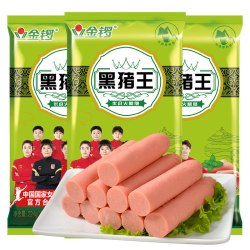 金锣 黑猪王火腿肠28g*8支地道黑猪肉休闲即食早餐风味猪肉鸡肉