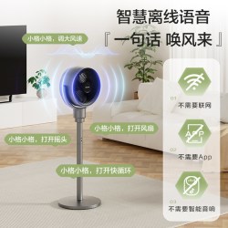 格力 家用循环扇直流变频节能省电机滤网电风扇台式立式语音落地扇