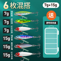 巨鳍王  铁板路亚饵远投钓翘嘴鲈鱼专用假饵飘落铁板淡水亮片vib拟饵通杀