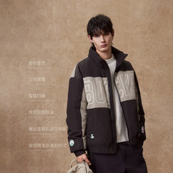 杰克琼斯 NBA联名密尔沃基雄鹿队男羽绒服 深咖色 M