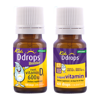 Ddrops AD+D3滴剂组合 1‑18岁可用 低敏无胶囊壳 维A维D双补
