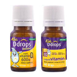 Ddrops AD+D3滴剂组合 1‑18岁可用 低敏无胶囊壳 维A维D双补
