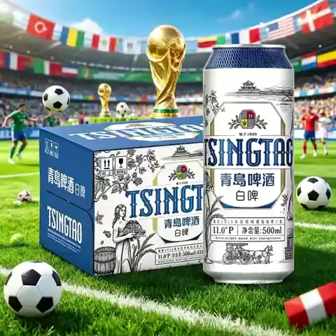 爆卖补货：青岛啤酒 精酿白啤罐装500mL*12罐 赠白啤330ml*6罐