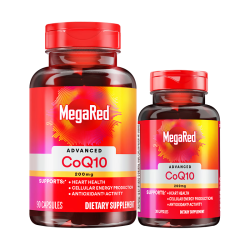 MegaRed 辅酶q10胶囊 美国原装进口 高含量200mg90粒 日常养护心脏 居家 90粒*1瓶 +出行30粒*1瓶