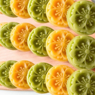 其他等 绿豆糕 板栗酥饼 传统老式糕点 5包