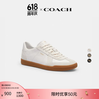 COACH 男士男鞋ELLIS运动鞋系带平底鞋德训鞋轻便轻奢休闲 亮白色 42.5