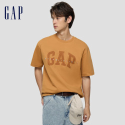 Gap 棉质logo印花 宽松短袖T恤 男