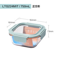 乐扣乐扣(LOCK&LOCK)耐热玻璃饭盒微波炉水果保鲜盒便当盒LTG224M_750ml