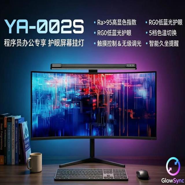 耀红火 ya-002s 久坐提醒铝合金屏幕挂灯 42cm 5w