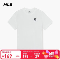 MLB 短袖男女款亲子纯色T恤运动休闲短t百搭26新7ATSB1163-50WHS-170