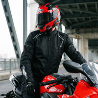 杜汉 摩托车骑行服 男 四季赛车服 升级护具 防摔 可拆卸内胆