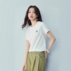 佐丹奴 夏季熊猫刺绣纯棉女士T恤