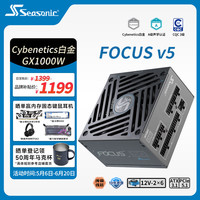 海韵 1000W 双色线材白金认证 电脑电源｜A级声学认证｜ATX 3.1｜CQC3级｜支持5090显卡