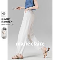 Marie Claire 阔腿牛仔裤女26夏季潮流印花藏肉百搭耐看裤子