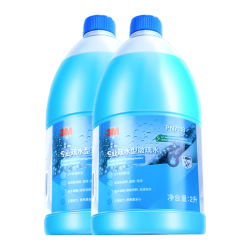 3M 玻璃水 雨季疏水镀膜防雨去油膜 2L*2瓶