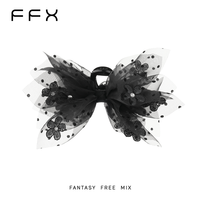 FFX 花仙子仙气精灵耳立体花片蓬松抓夹 黑色 FFX210460303906