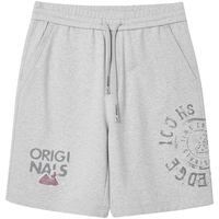 JACK&JONES 宽松抽绳字母印花 浅花灰色 M 男士短裤