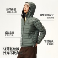 骆驼 骆驼轻薄羽绒服鸭绒抗静电连帽短款保暖拉链女款