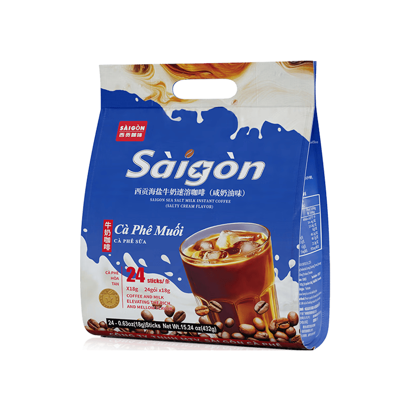 SAGOCAFE/西贡咖啡 速溶海盐牛奶咖啡咸奶油味 432g（24条）
