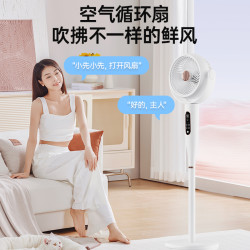 先锋 空气循环扇电风扇落地家用卧室客厅台立两用语音遥控大风量轻音柔风 语音