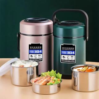 COOKSS 保温饭盒 三层保温桶 304不锈钢 24小时长效保温