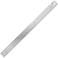 得力 钢尺直尺钢制尺子钢直尺钢尺工具钢直尺30cm/50cm不锈钢测量工具钢尺木工用绘图制图 加厚钢尺/30cm 8463