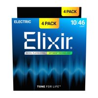 Elixir 怡丽丝尔 镀镍钢电吉他弦 OPTIWEB技术 轻型规格254-1168毫米 防锈耐用 4套装专业演奏