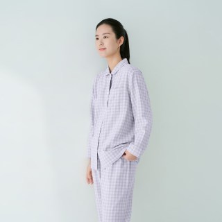 無印良品 MUJI 女士无侧缝双层纱织睡衣 100336099568