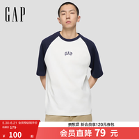 Gap 男女装 纯棉logo撞色短袖T恤 725618