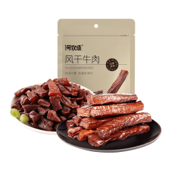 一号牧场 风干牛肉干 条加块组合500g 牛肉干   牛肉条250g*1袋+牛肉块250g*1袋