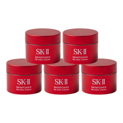 SK-II sk2大红瓶面霜15g*5中样套装skii精华霜滋润补水紧致礼物女生