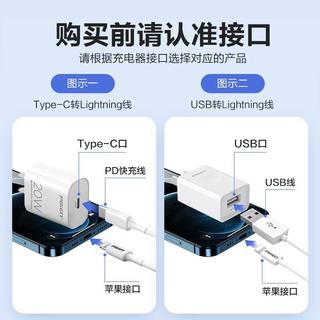 品胜 PD20W充电器Type-C数据线套装 1米